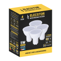 ELECSTOR GU10 5W RECHARGEABLE GLOBE - COOL WHITE - 4 Pack