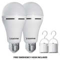 ELECSTOR E27 7W RECHARGEABLE GLOBE - COOL WHITE- 2 Pack
