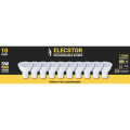 ELECSTOR GU10 5W RECHARGEABLE GLOBE - COOL WHITE - 10 Pack