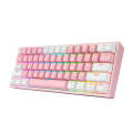 REDRAGON FIZZ PRO RGB 61 KEY Mechancal Wireless Gaming Keyboard  Pink/White