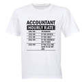 Accountant Hourly Rate - Adults - T-Shirt