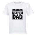 Bearded. Inked. DAD - Square - Adults - T-Shirt