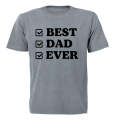 Best Dad Ever - Checked - Adults - T-Shirt
