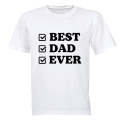 Best Dad Ever - Checked - Adults - T-Shirt
