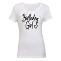 Birthday Girl - Love Heart - Ladies - T-Shirt