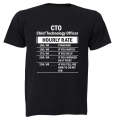 Chief Technology Officer - Hourly Rate - Adults - T-Shirt