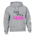 Fight Like A Girl - Cancer Ribbon - Hoodie