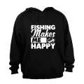 Fishing Makes Me Happy - Hoodie