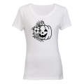 Floral Pumpkin - Halloween - Ladies - T-Shirt