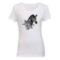 Floral Zebra - Ladies - T-Shirt