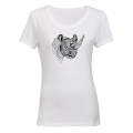 Rhino Illustration - Ladies - T-Shirt