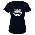 Team Groom - Mustache - Ladies - T-Shirt