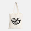 Zebra Heart - Eco-Cotton Natural Fibre Bag