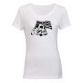 American Veteran Skeleton Skull - Ladies - T-Shirt