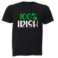 100% Irish - St. Patricks - Adults - T-Shirt