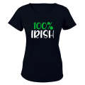100% Irish - St. Patricks - Ladies - T-Shirt