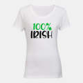 100% Irish - St. Patricks - Ladies - T-Shirt