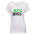 100% Irish - St. Patricks - Ladies - T-Shirt