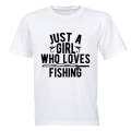 A Girl Who Loves Fishing - Kids T-Shirt