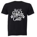 A Girl Who Loves Cats - Kids T-Shirt