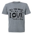 All You Need is Love... and a Dog! - Adults - T-Shirt - L / Black / Short