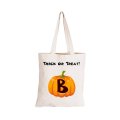 B - Halloween Pumpkin - Eco-Cotton Natural Fibre Bag