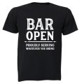 Bar Open - Adults - T-Shirt