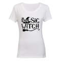 Basic Witch - Broom - Halloween - Ladies - T-Shirt