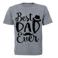 Best Dad Ever - Hat + Mustache - Adults - T-Shirt