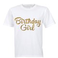 Birthday Girl - Glitter Gold - Kids T-Shirt