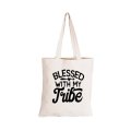 Blessed with my Tribe - Eco-Cotton Natural Fibre Bag