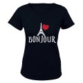 Bonjour - Eiffel Tower - Ladies - T-Shirt