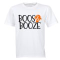 Boos and Booze - Halloween - Adults - T-Shirt