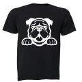 Bulldog Peeking - Adults - T-Shirt