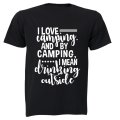 Camping - Drinking Outside - Adults - T-Shirt