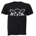 Chihuahua Peeking Dog - Adults - T-Shirt