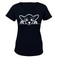 Chihuahua Peeking Dog - Ladies - T-Shirt