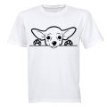 Chihuahua Peeking Dog - Kids T-Shirt
