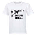 Christmas - I Tried - Adults - T-Shirt