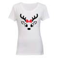 Christmas Reindeer - Bright Eyes - Ladies - T-Shirt