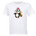 Christmas Bell Penguin - Kids T-Shirt