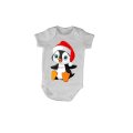 Christmas Sitting Penguin - Baby Grow