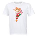 Christmas Stocking Kitten - Kids T-Shirt