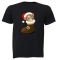Christmas Kitten in a Boot - Kids T-Shirt