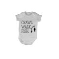 Crawl. Walk. Fish - Baby Grow