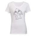 Cute Easter Bunny - Ladies - T-Shirt