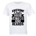 Dads - Tattoos and Beards - Adults - T-Shirt