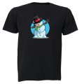Dancing Christmas Snowman - Kids T-Shirt