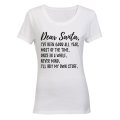 Dear Santa, I'll Buy My Own Stuff - Christmas - Ladies - T-Shirt