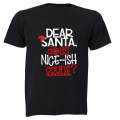 Does Nice-ISH Count - Christmas - Adults - T-Shirt